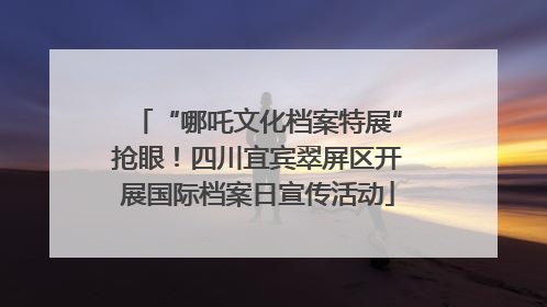 “哪吒文化档案特展”抢眼！四川宜宾翠屏区开展国际档案日宣传活动